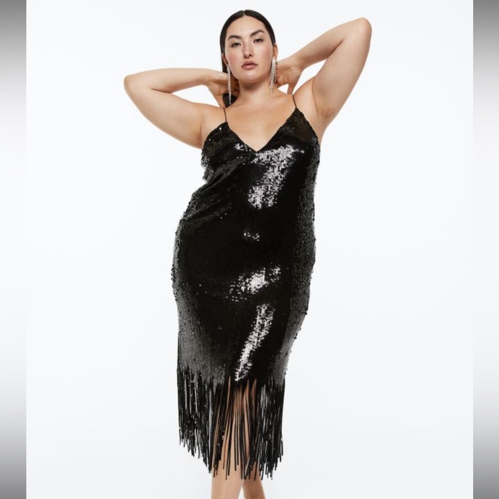 NWT Sold Out Sequined Slip Dress from H&M - Size Medium
